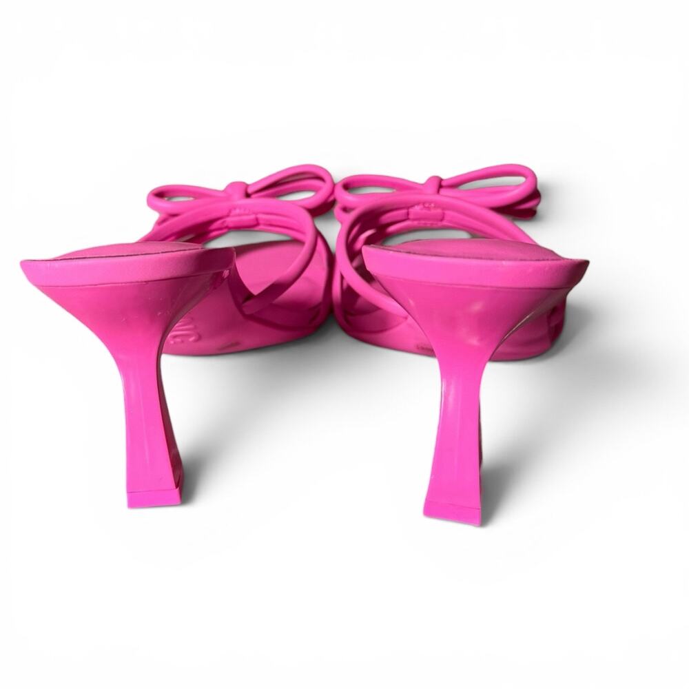 INC Emonna Bow Slide Dress Sandals Kitten Heel - Hot Pink Size 9.5 NWB - Picture 5 of 8